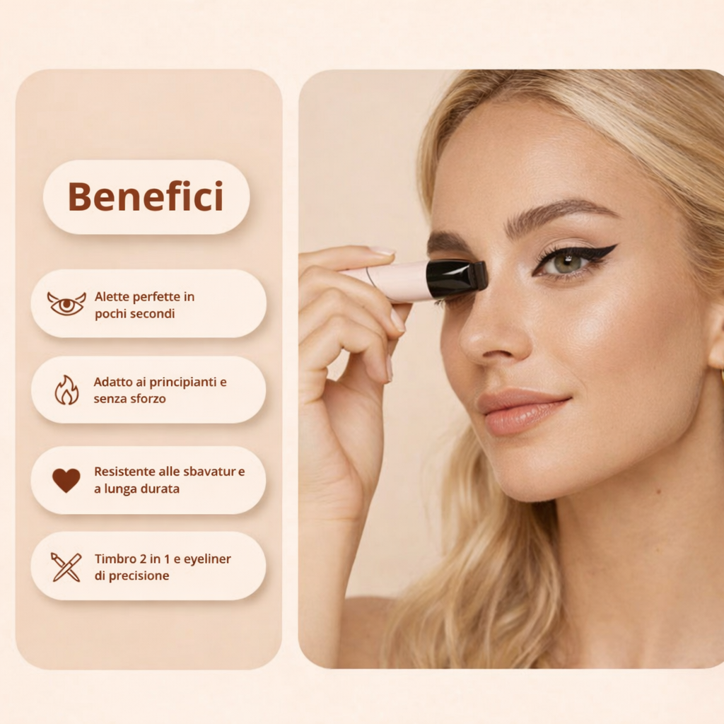 Eyeliner doppia ala rotante