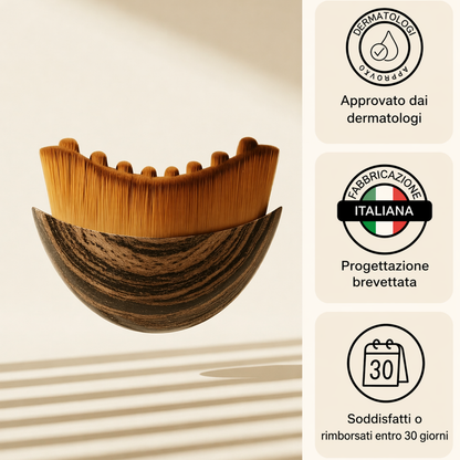 Spazzola per drenaggio linfatico del viso
