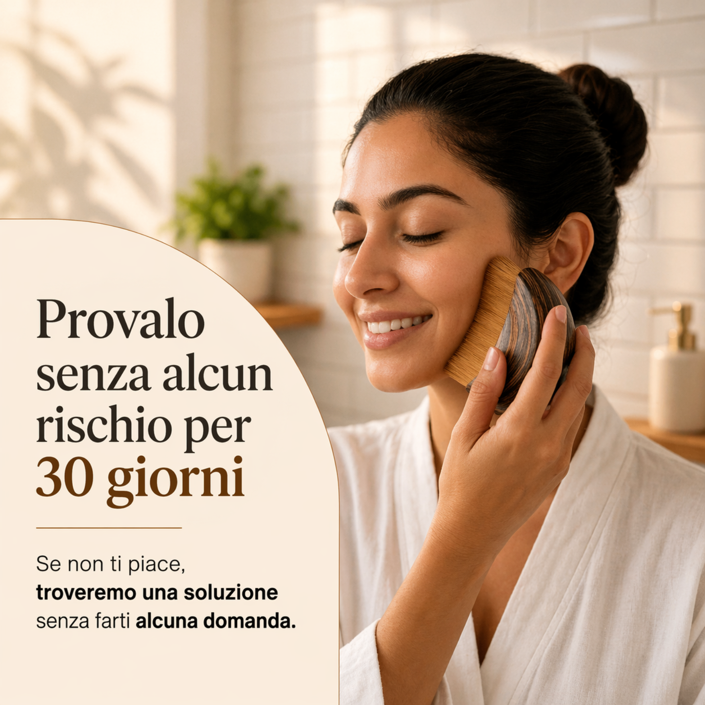 Spazzola per drenaggio linfatico del viso