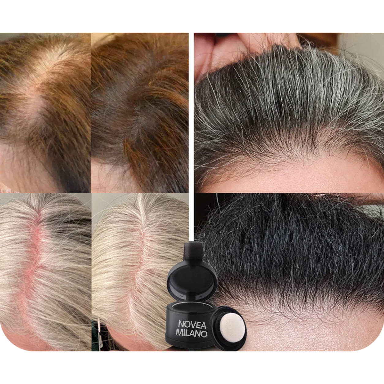 Copertura istantanea di radici e capelli grigi