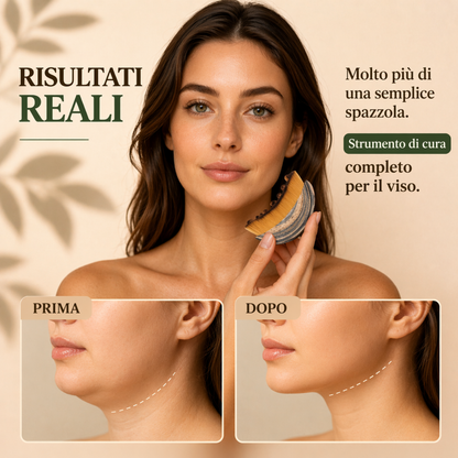 Spazzola per drenaggio linfatico del viso