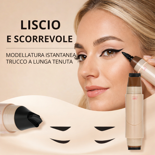 Eyeliner doppia ala rotante