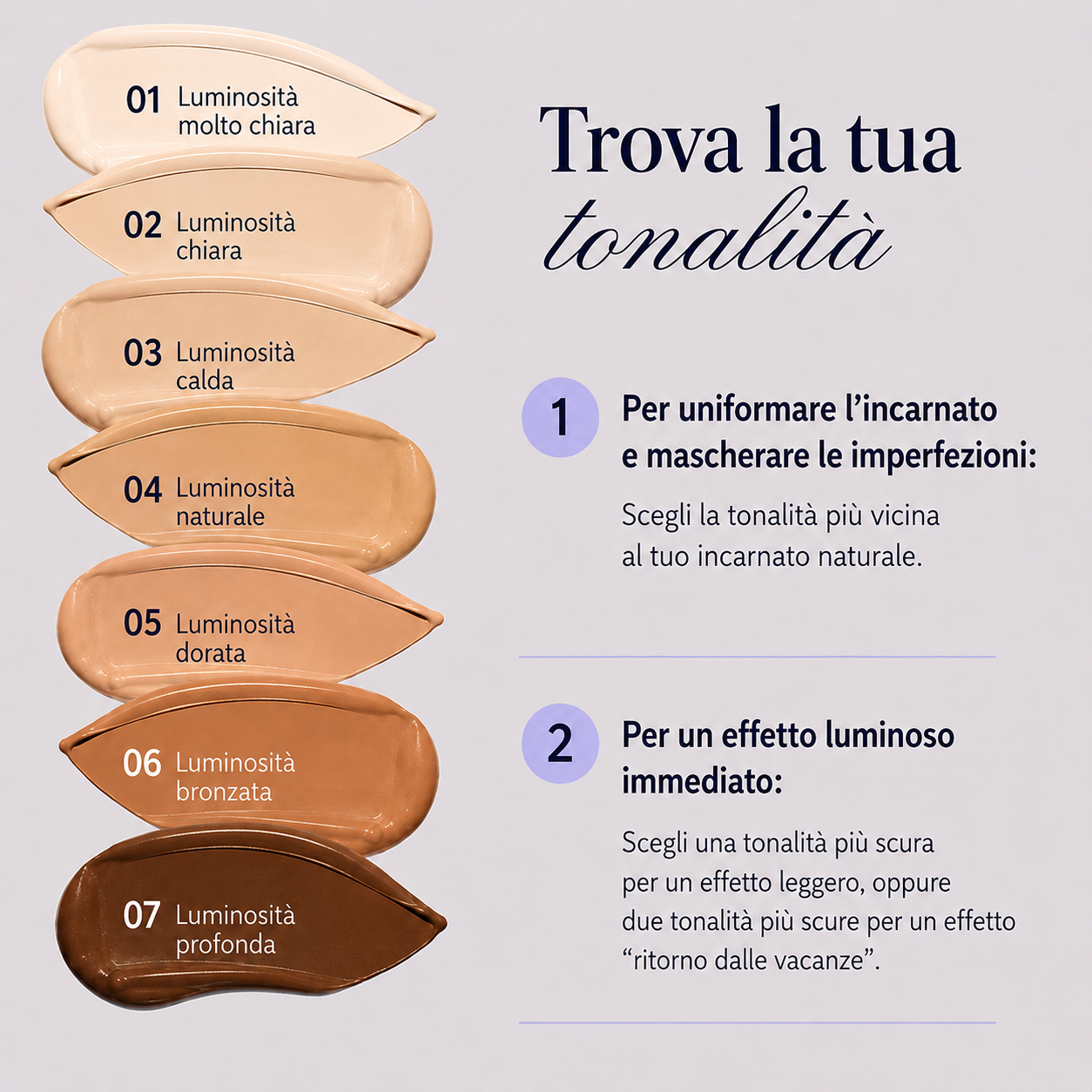 Correttore colorato effetto abbronzante per il corpo